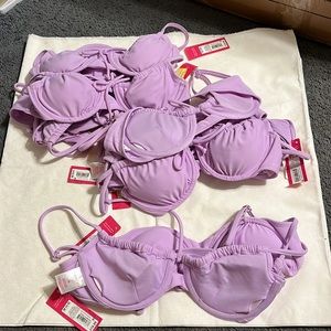 NWT lavender bikini tops